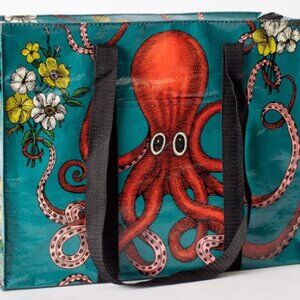 Blue Q octopus zipper tote